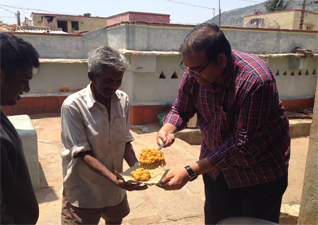Mr Anand Govindaluri Feeding the Poor.